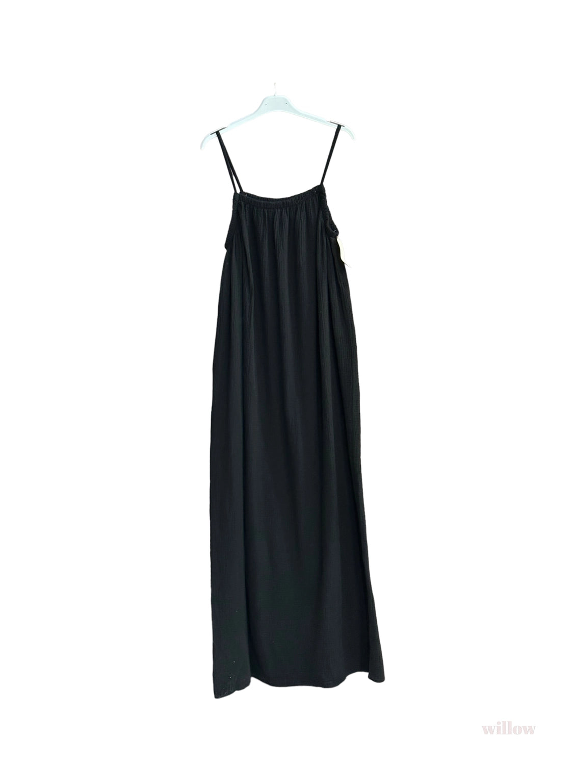 Stadtkinder - Langes Kleid aus Musslin in schwarz