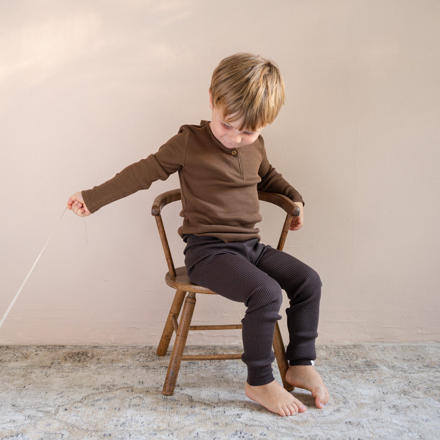 Minimalisma - Active Babyleggings in Dark Chocolate aus 100 % Merinowolle
