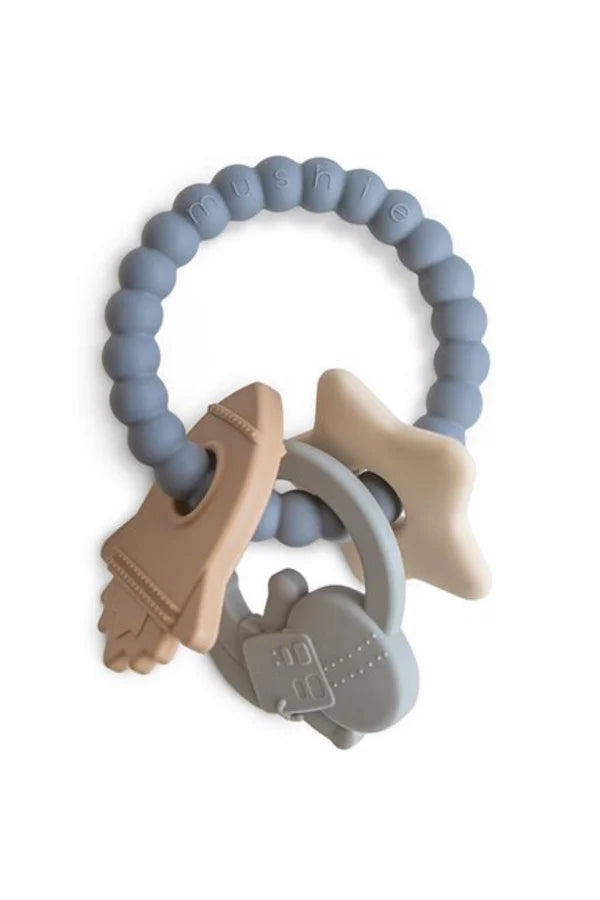 Mushie - Beissring Armband in Blau Space