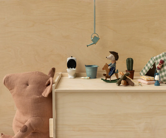 Maileg - Cowboy Maus mit Schaukelpferd