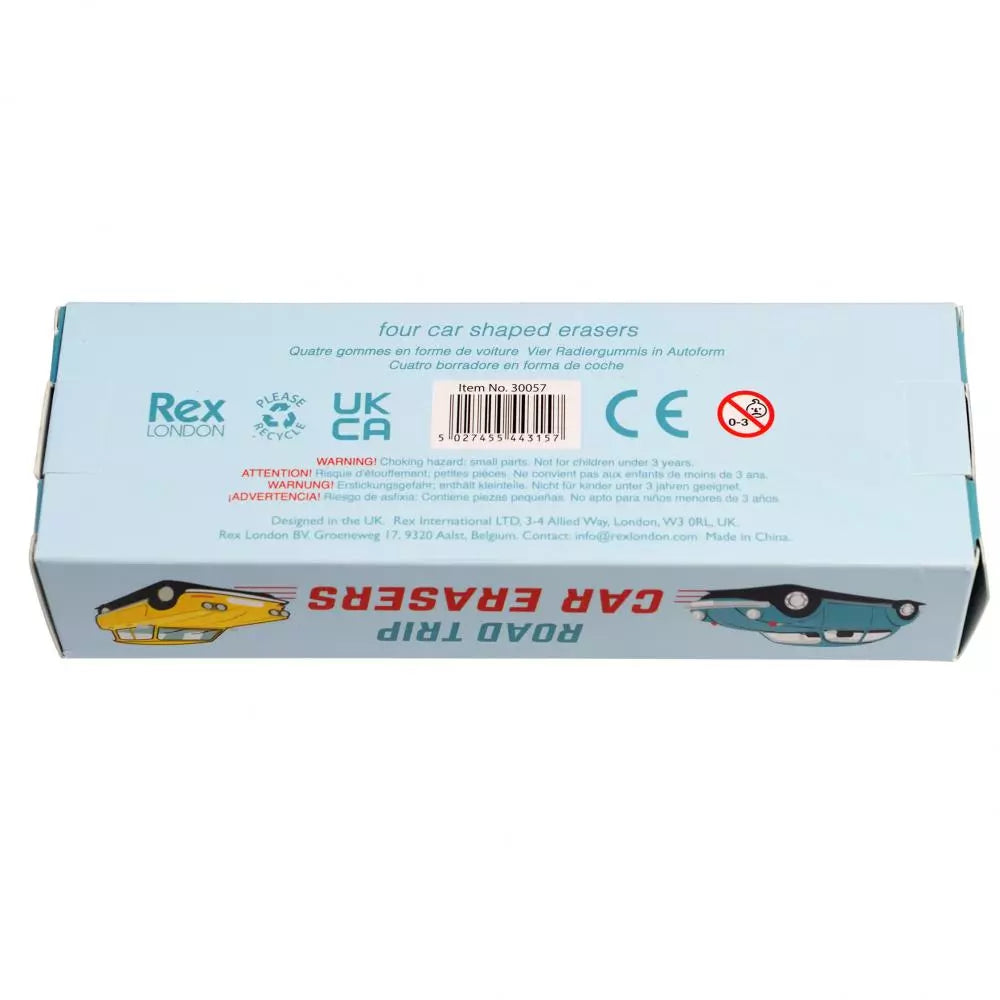 Rex London - Auto Radiergummi im 4er Set