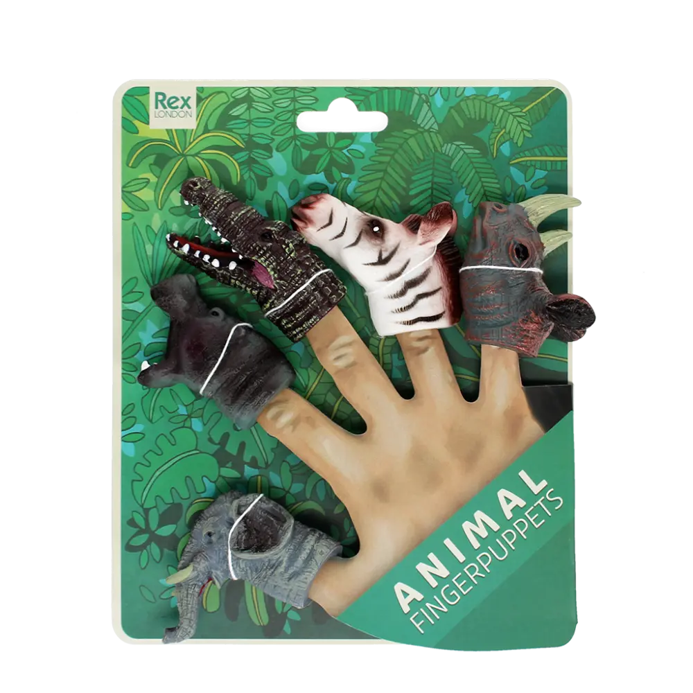 Rex London - Fingerpuppen wilde Tiere 5er Set