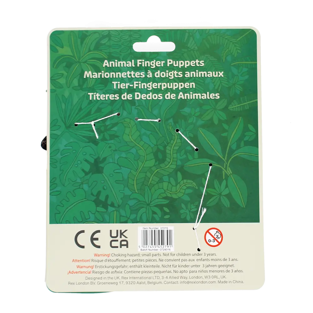 Rex London - Fingerpuppen wilde Tiere 5er Set