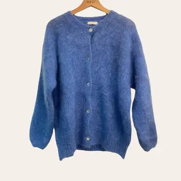 Naais Paris - lockere Strickjacke in Himmelblau