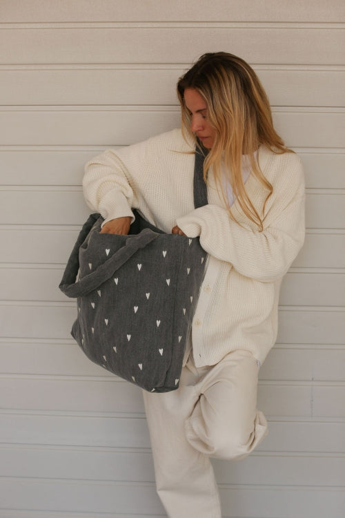 Studio Noos - Solid Denim Grey Wickeltasche