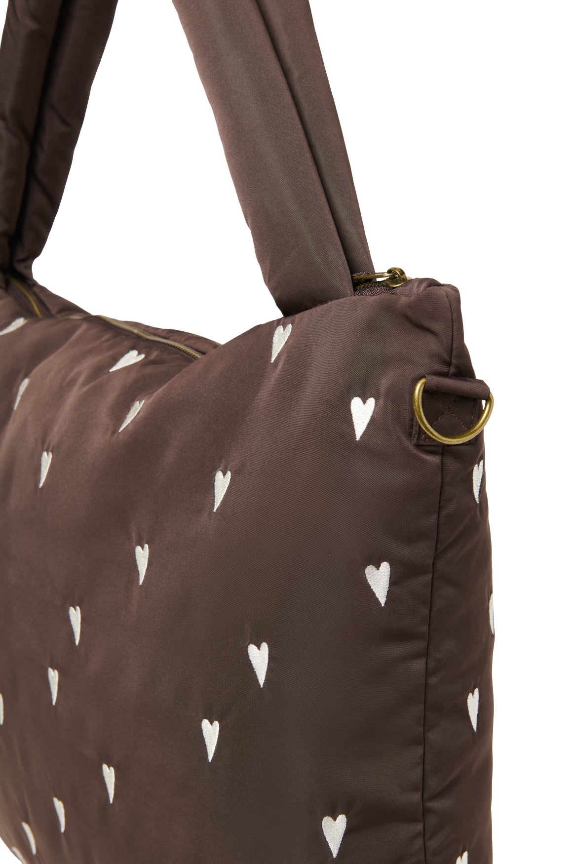 Studio Noos - Brown Puffy Mum Bag mit Herzen