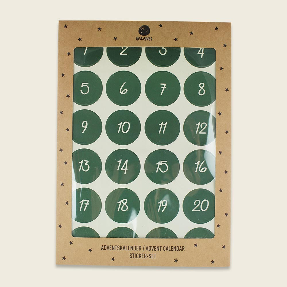 Ava & Yves -Adventskalender Stickers in Grün
