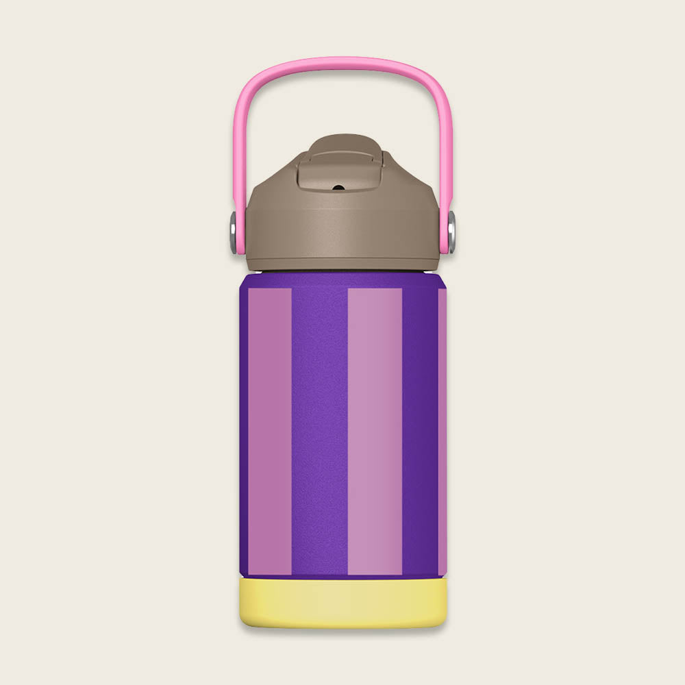 Ava & Yves - Trinflasche Stripes in Lila / Pink 350ml