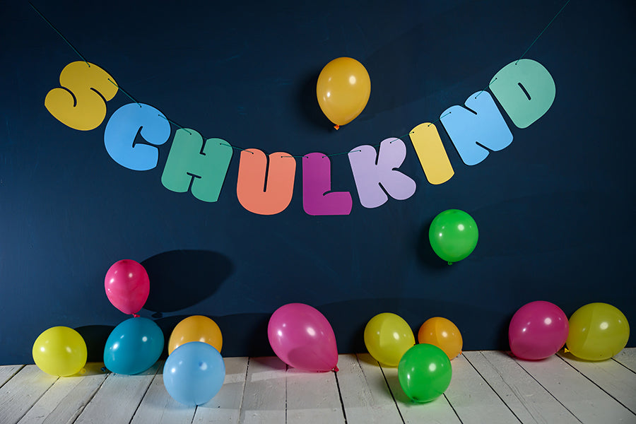 Ava & Yves - Schulkindgirlande Rainbow bunt
