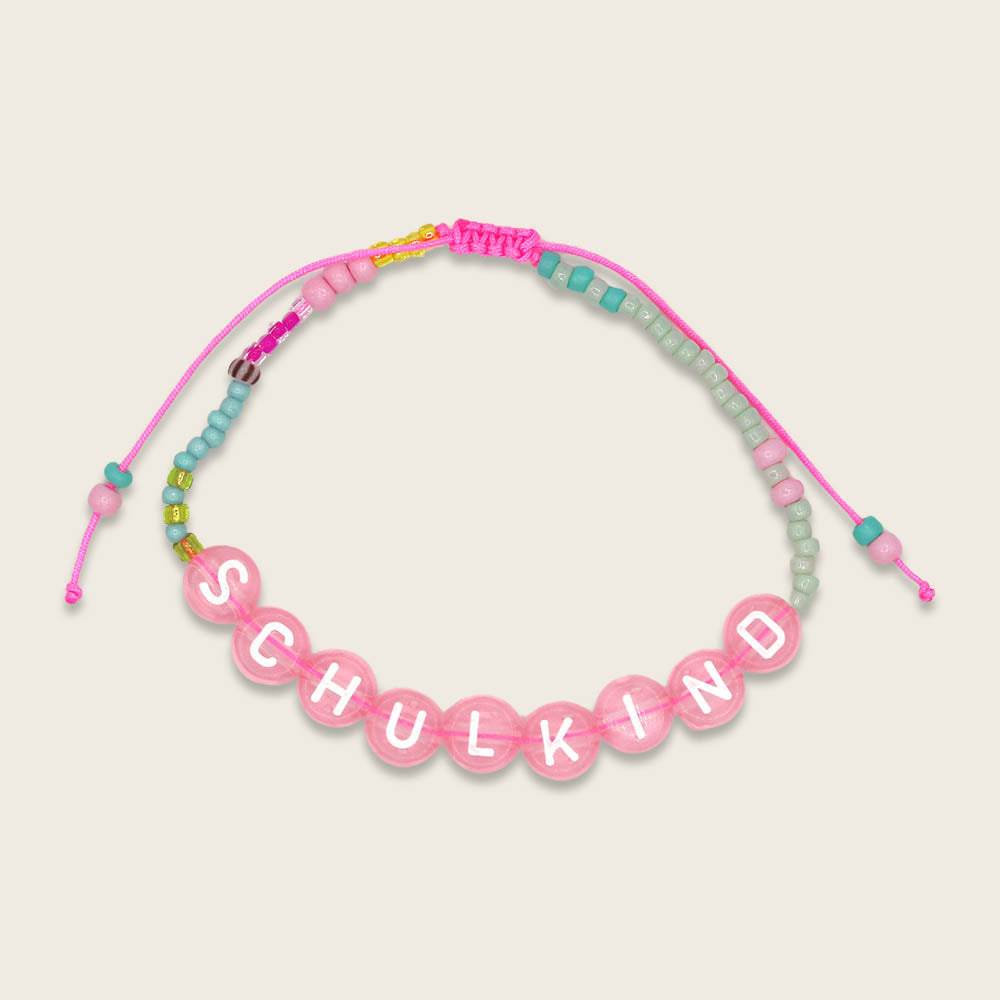 Ava & Yves - Schulkind Armband in Rosa mit Beutel