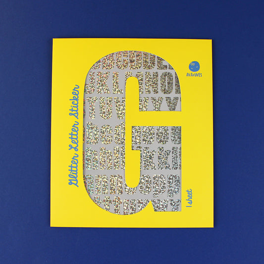 Ava & Yves - Glitzer Sticker silber