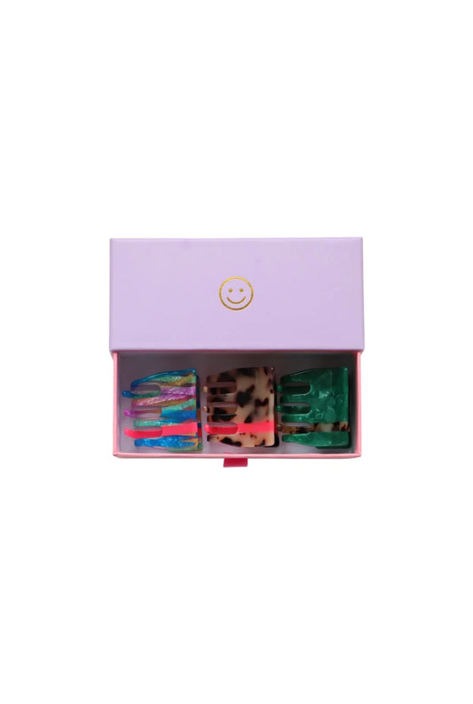 von Rike - Haarklemmen Geschenkebox 3 er Set in Grün / Bunt & Leo