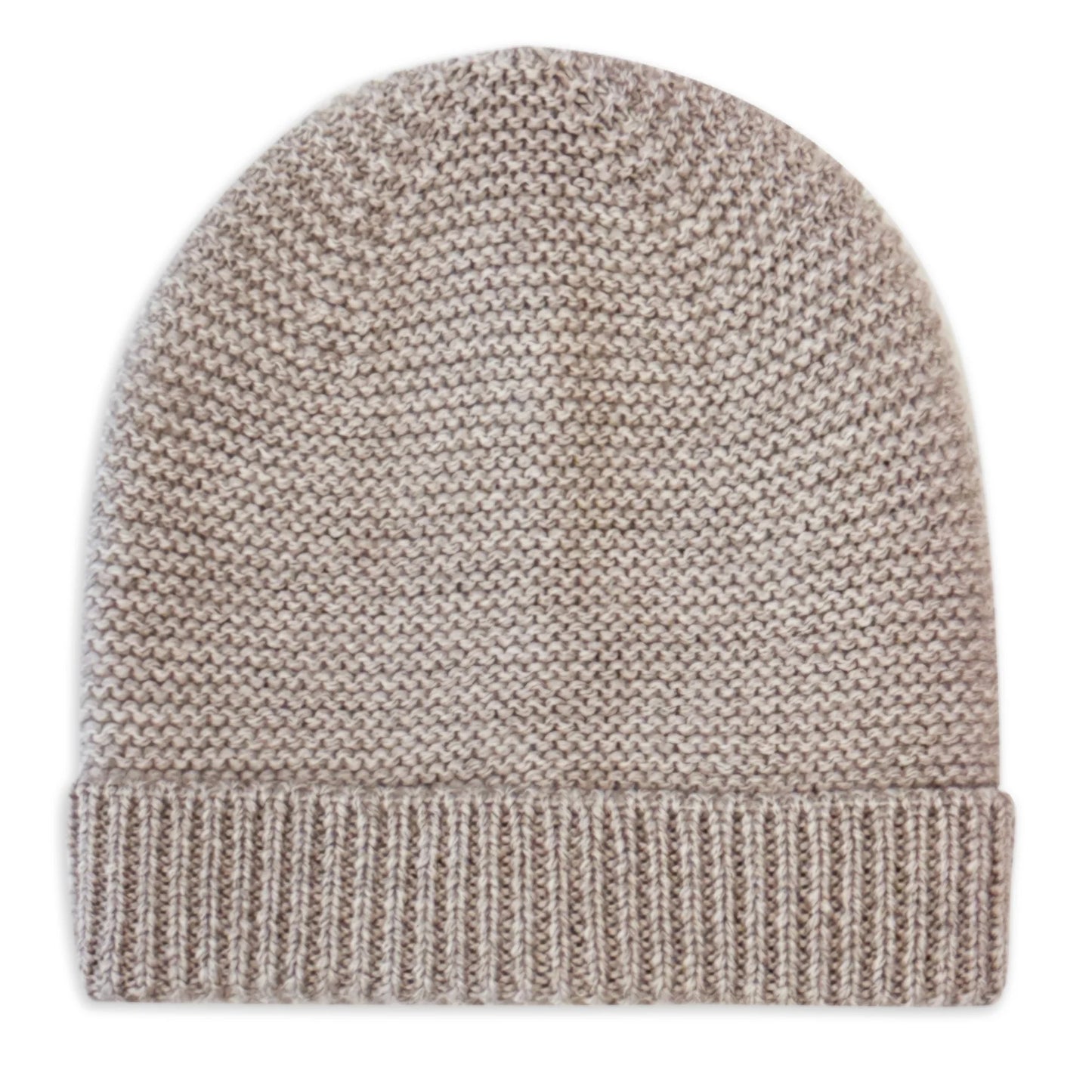 Lille Toni - Babymütze Newborn Lotte aus weicher Merino in Camel Melange