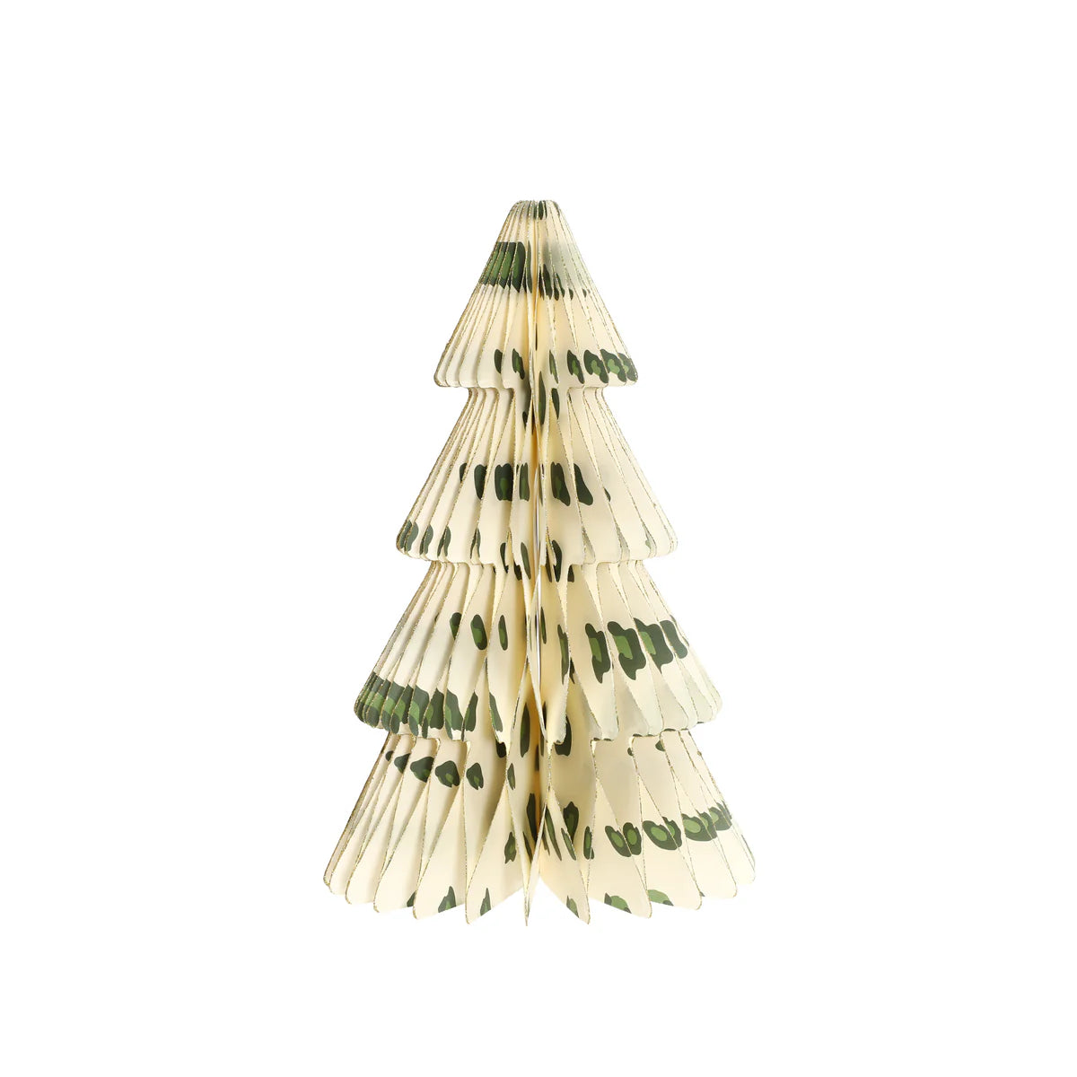 von Rike - Weihnachtsbaum in Glitzer mit Magnetverschluss in Leopard creme weiss mit grün