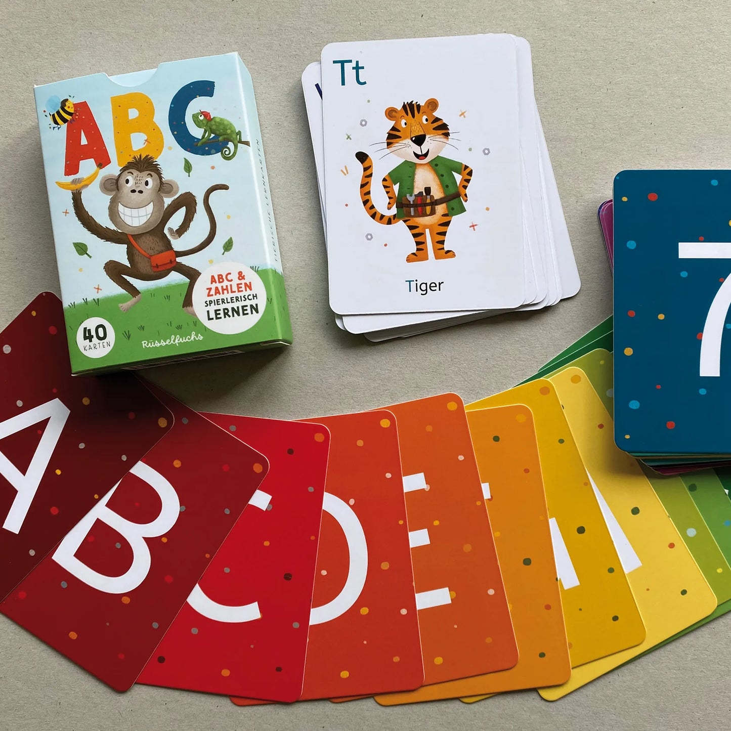 Rüsselfuchs - Kartenset ABC-Karten und Zahlenkarten