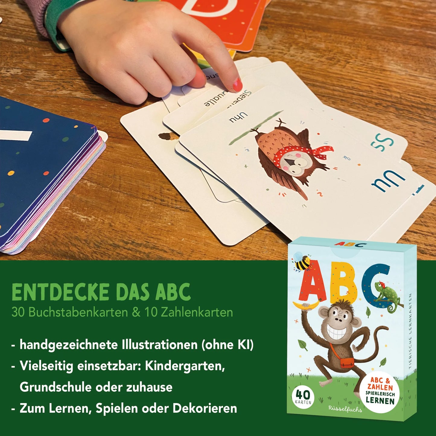 Rüsselfuchs - Kartenset ABC-Karten und Zahlenkarten