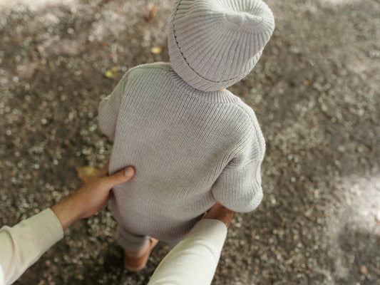 Lille Toni - Pullover Paul aus 100 % Merinowolle in Sand Melange