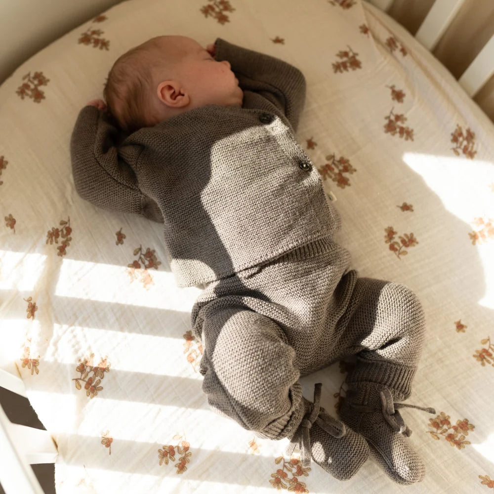 Lille Toni - Pullover Hedi in Creme aus 100% Merinowolle 0-6 Monate