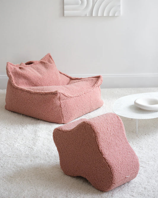 Wigiwama- Beanbag in Teddy rosa