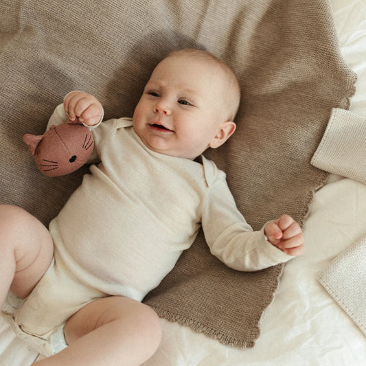 Lille Toni -Baby Kuscheldecke 100 % Merino Julius New Sand