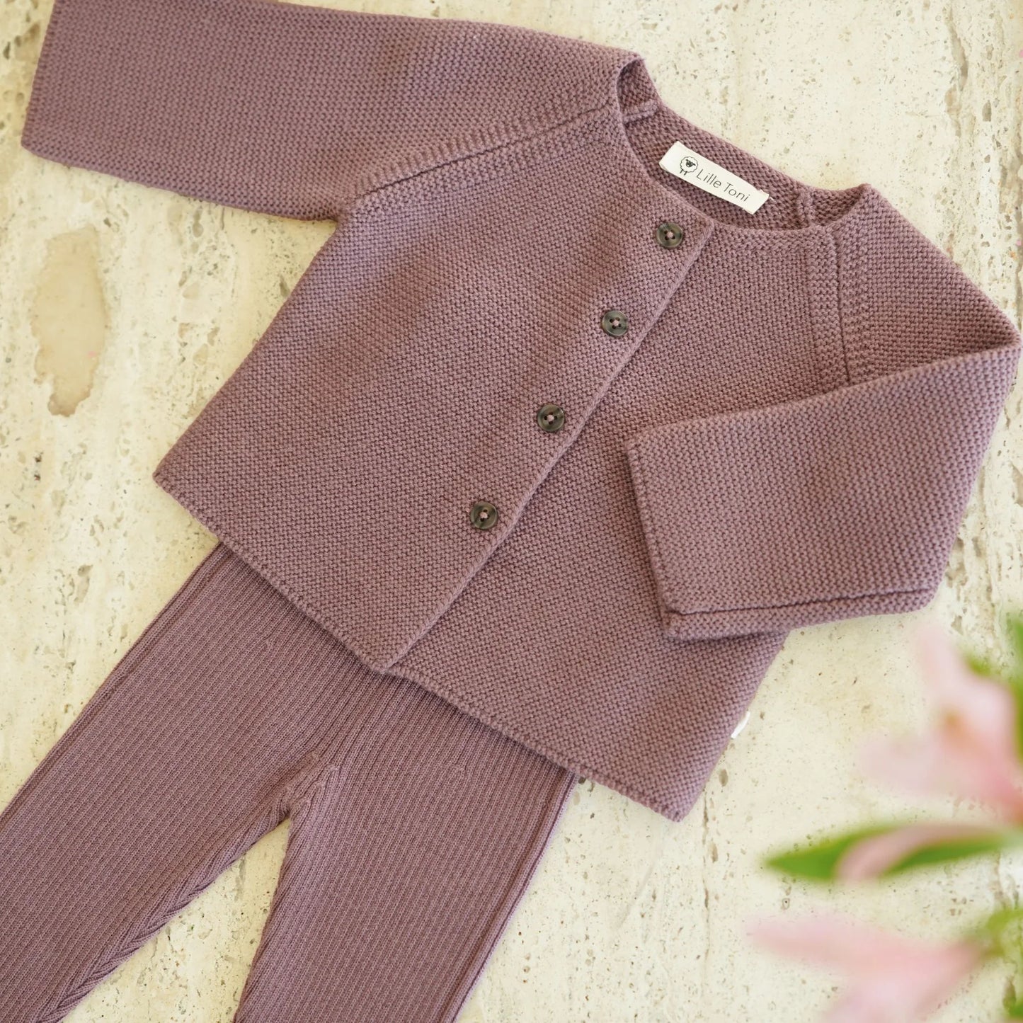 Lille Toni - Finn Leggings 100 % Merinowolle in Mauve