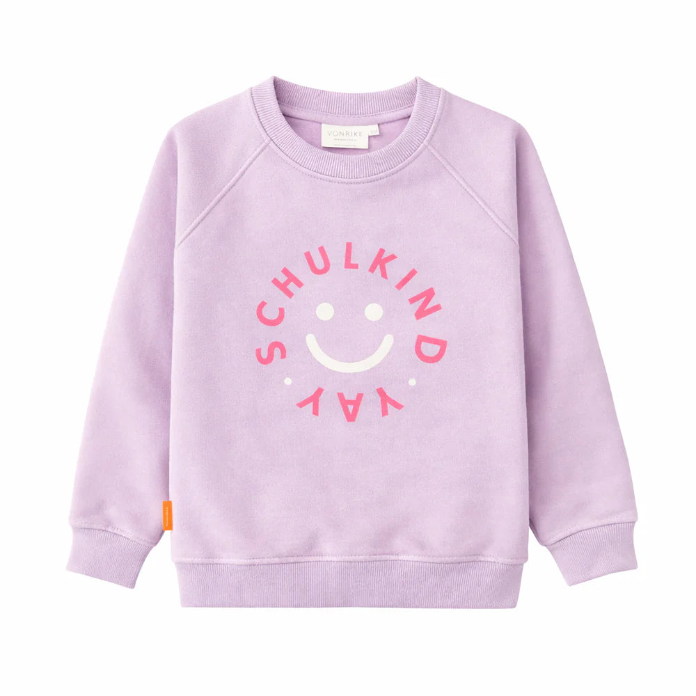 von Rike - Schulkind Sweater limitiert für Girls in Flieder mit Rosa