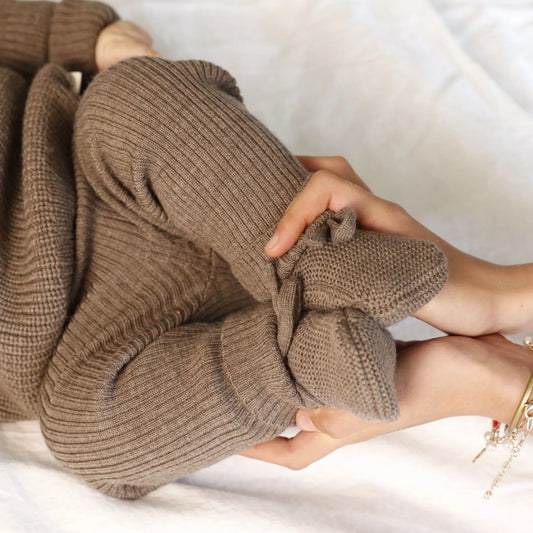 Lille Toni - Finn Leggings 100 % Merinowolle in Toffee NEW IN