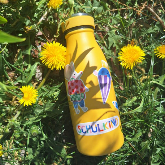 Frau Ottilie - wasserfeste Aufkleber zur EInschulung