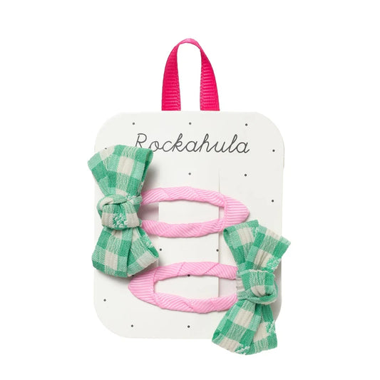 Rockahula - Haarspangen Set Gertie Gingham Twisty Bow Clips