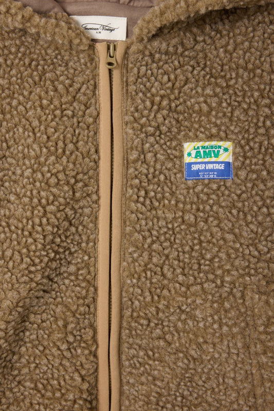 American Vintage - Teddy Jacke Hoktown in Braun Melange