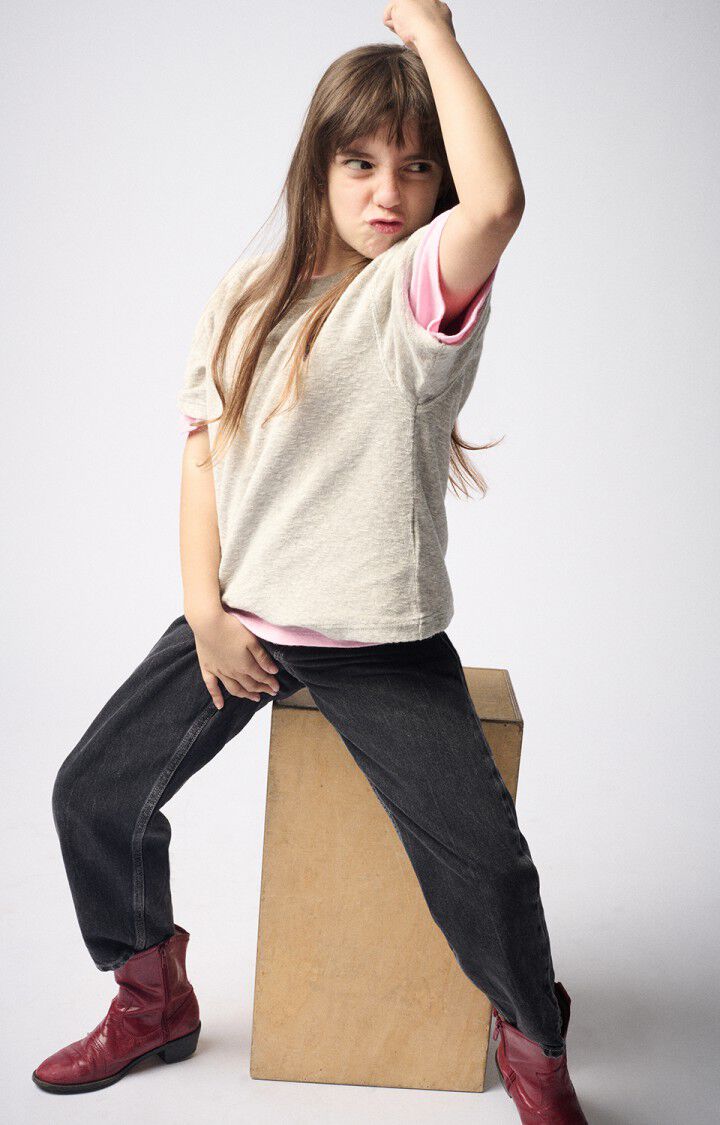 American Vintage - Shorts aus super weichen Frottee Biobaumwolle in Grau Dytown