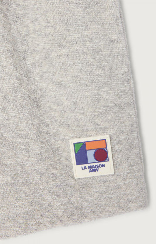 American Vintage - Shorts aus super weichen Frottee Biobaumwolle in Grau Dytown