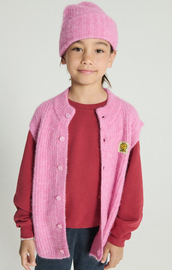 American Vintage - Strickweste East in Bubble Pink