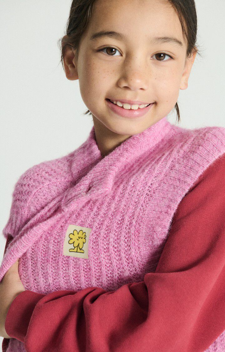 American Vintage - Strickweste East in Bubble Pink