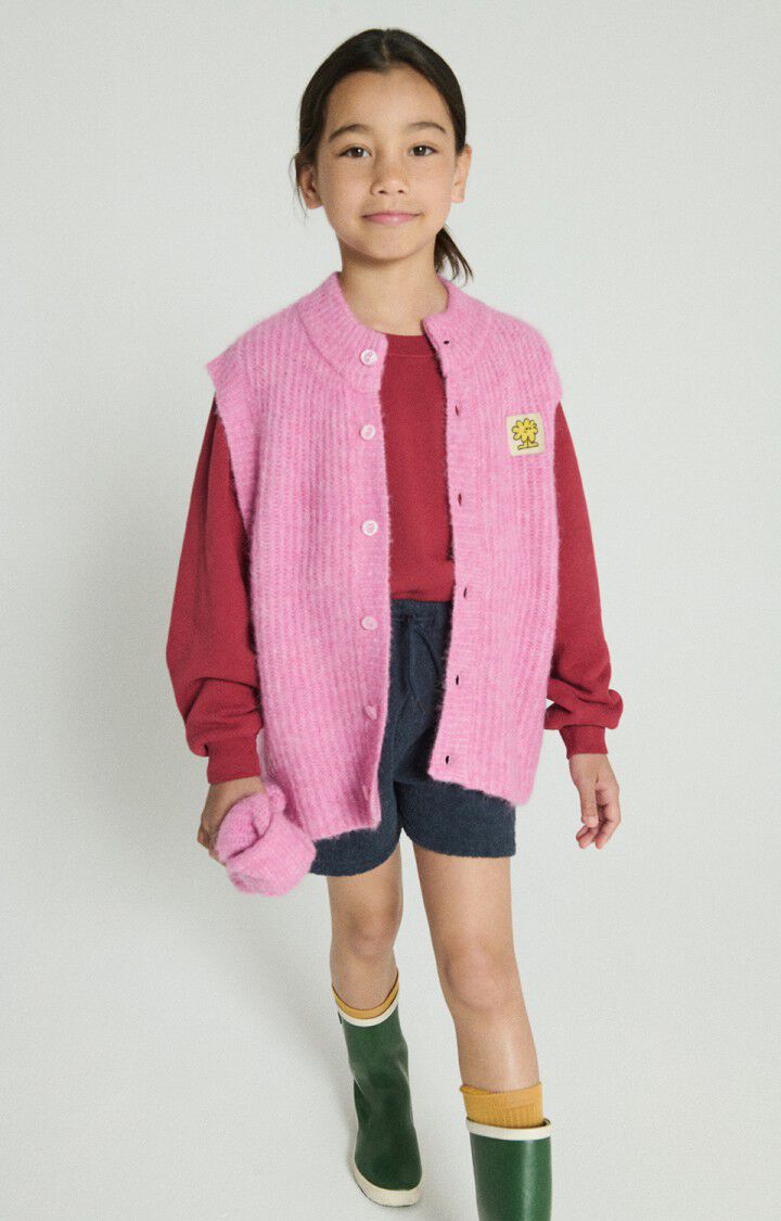 American Vintage - Strickweste East in Bubble Pink