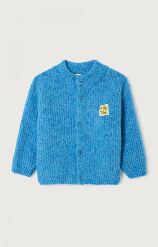 American Vintage - Strickjacke Modell Keast in türkis Blue