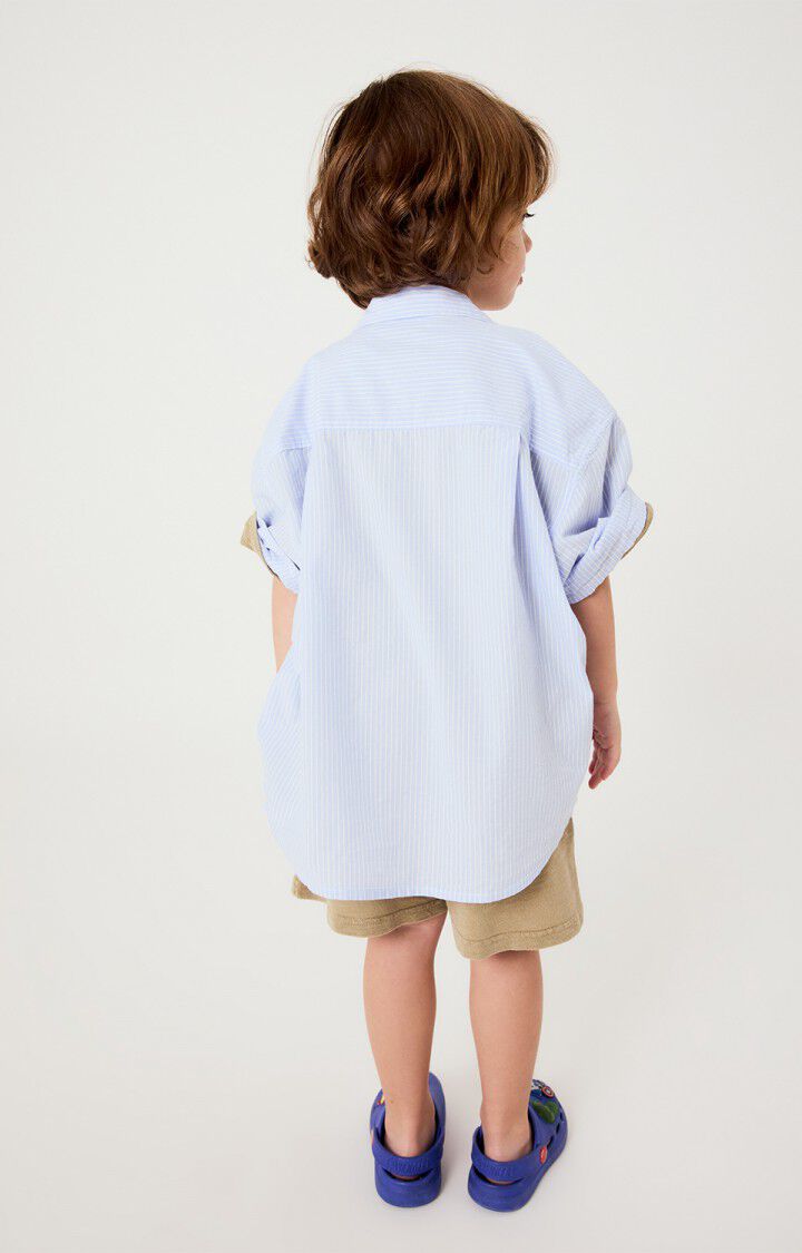 American Vintage - Kinderhemd Eluarbird in Hellblau weiss gestreift