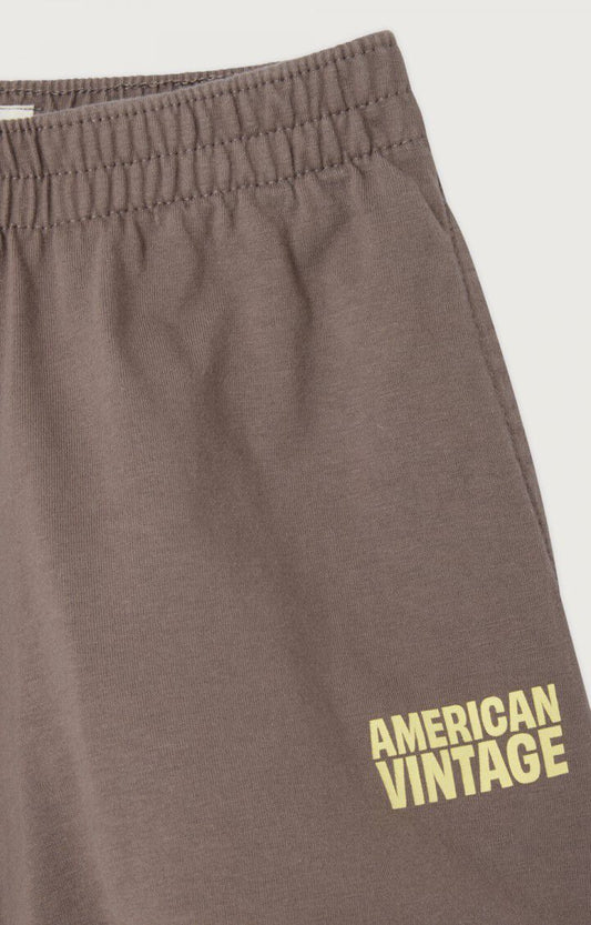 American Vintage - Baumwoll Kindershorts Gixy in Braun