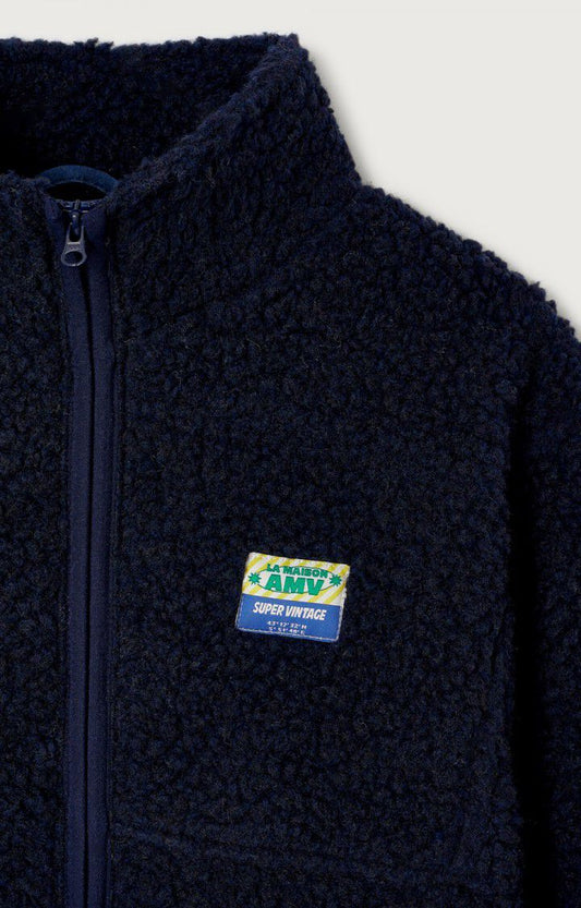 American Vintage - Teddyjacke Hoktown in Navy Blue