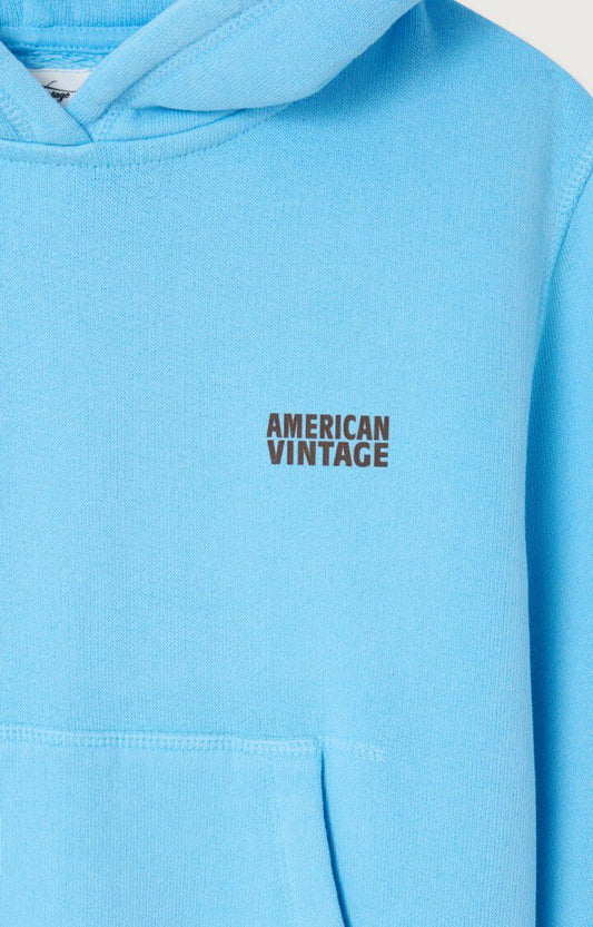 American Vintage - Hoodie in Himmelblau Izubird