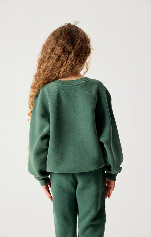 American Vintage - Kinder Sweatshirt aus 100 % Biobaumwolle in VIntage Cedar grün