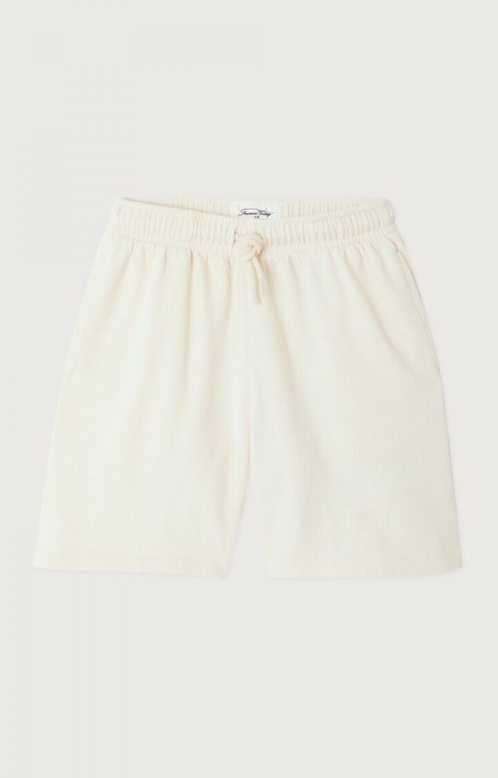 American Vintage - Shorts in Creme weiss aus Biobaumwolle mit Druck YKOBOW