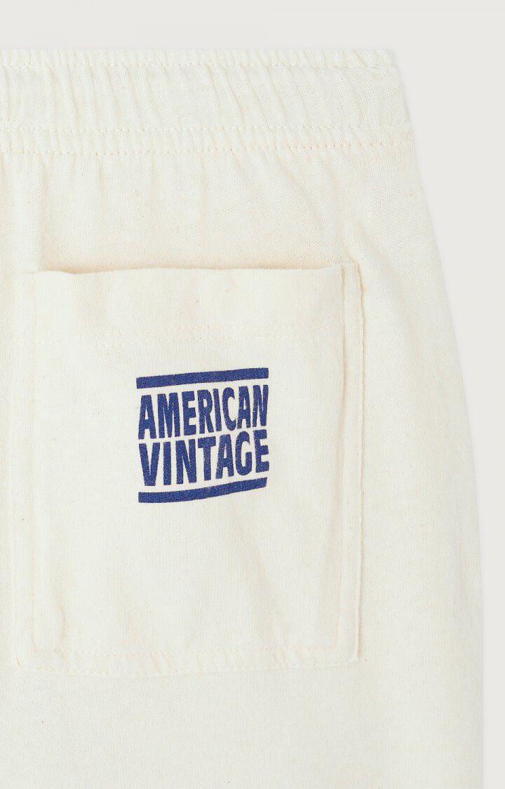 American Vintage - Shorts in Creme weiss aus Biobaumwolle mit Druck YKOBOW