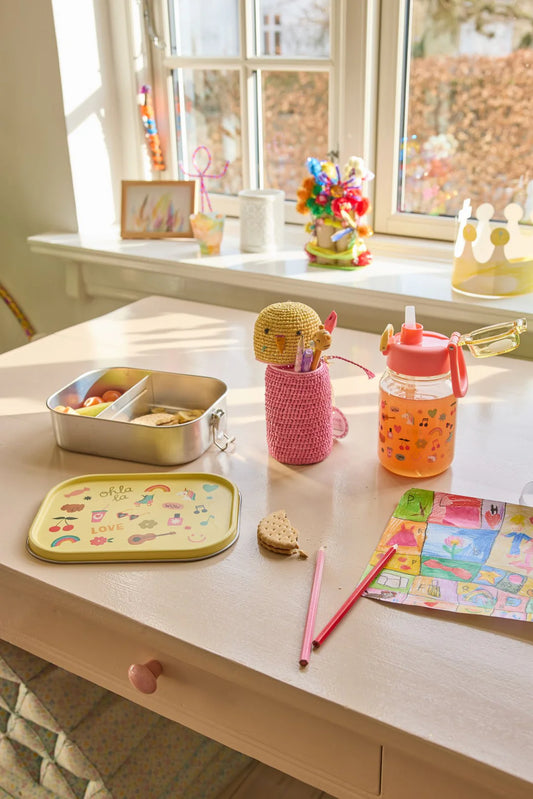 Rice - Lunchbox aus Edelstahl in Hellgelb Unicorn Bunt