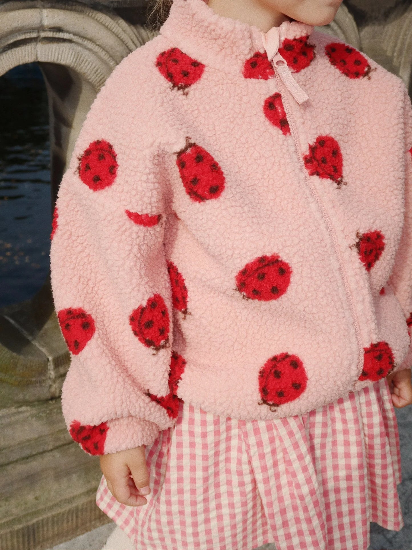Konges Sløjd - Jody Teddyjacke rosa mit Marinenkäfer NEW IN
