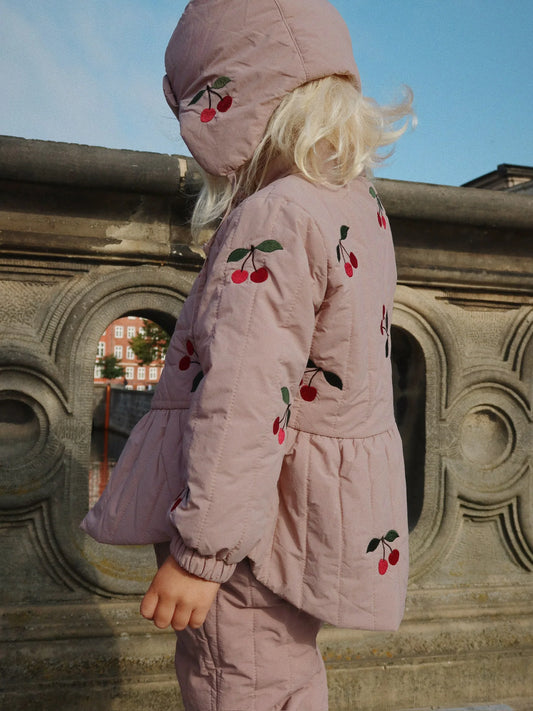 Konges Sløjd - Juna Bomer Jacket in Rosa mit Kirschen