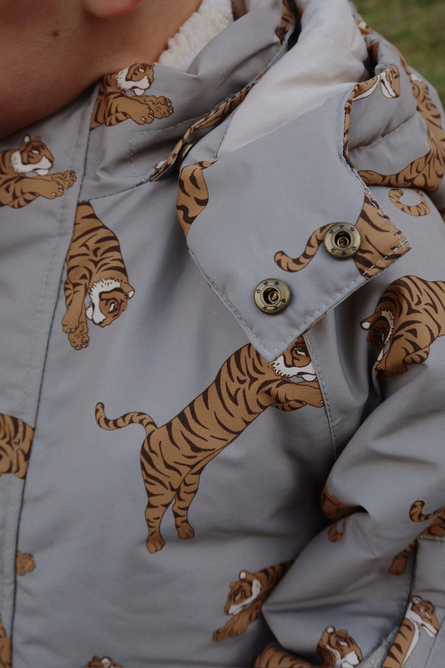 Konges Sløjd - Mismou Winterjacke in Beige mir Tigern