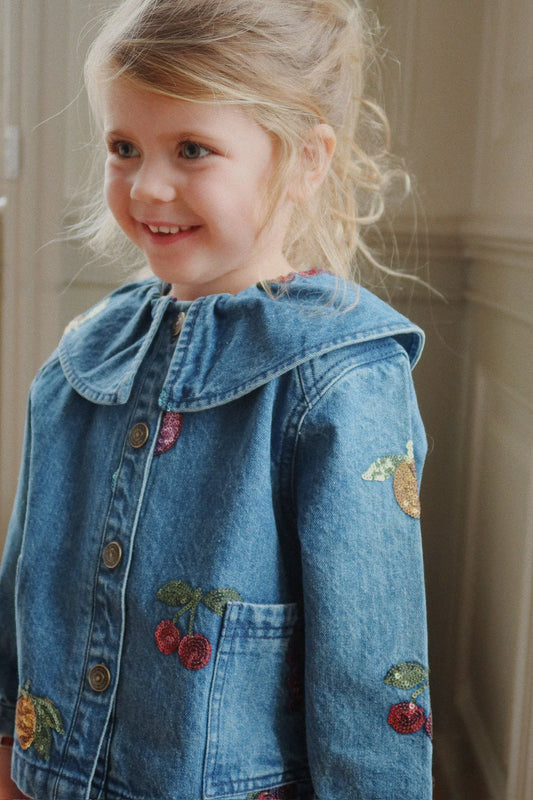 Konges Sløjd - Jeansbluse / Jacke Magot mit Stickerei