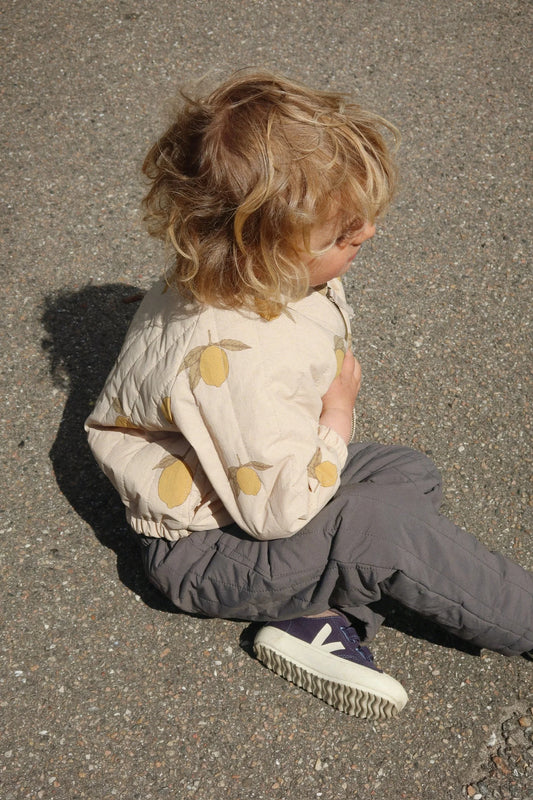 Konges Sløjd- Juno Bomberjacke in biege mit Zitrone