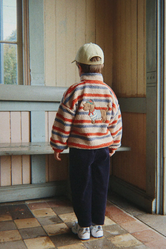 Konges Slojd - Jody Teddy Kinderjacke gestreift mit Dacke